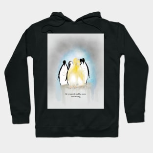 You belong , penguin love, spirt animal, valentines Hoodie